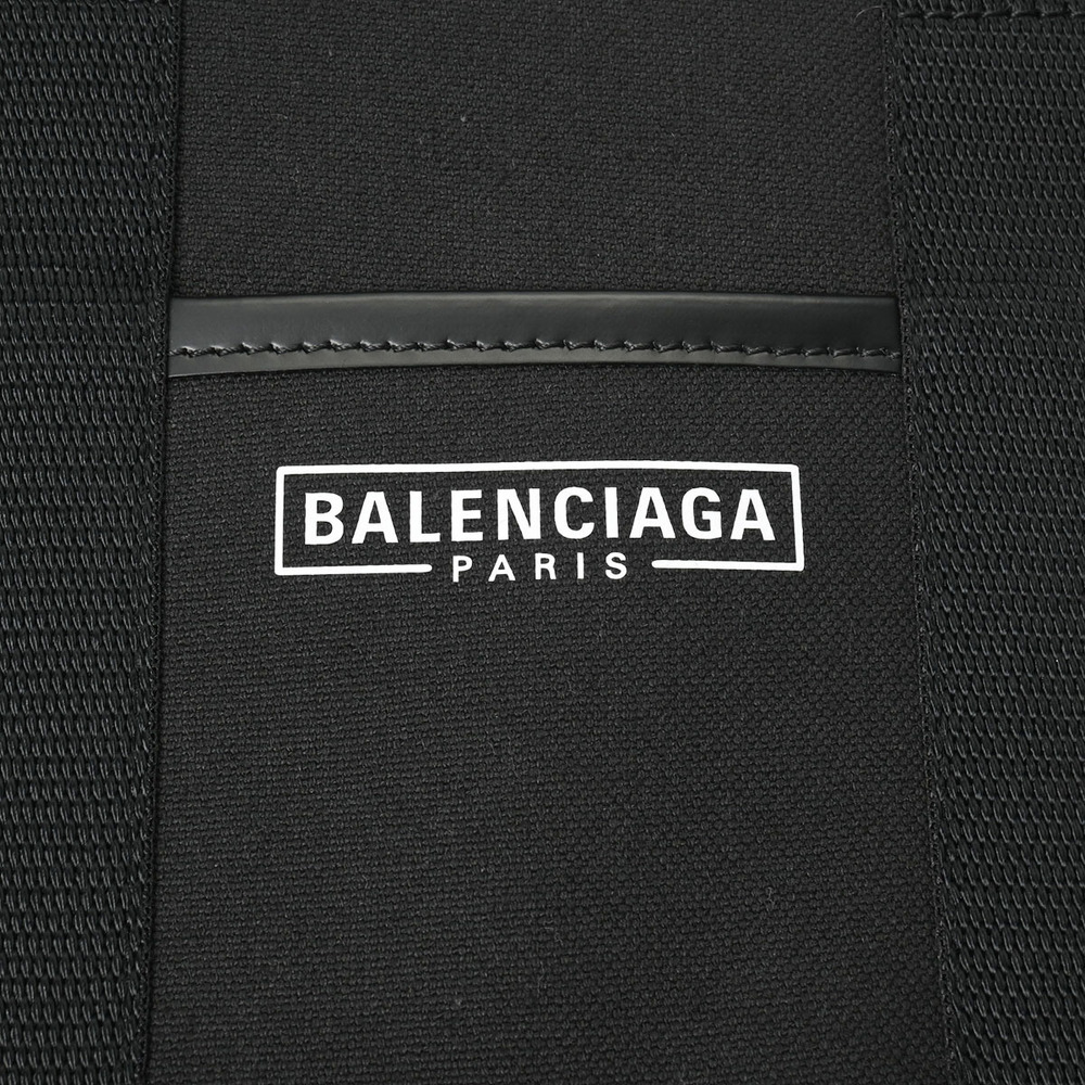 BALENCIAGA Tote Black Canvas Leather Bag - Picture 9 of 9